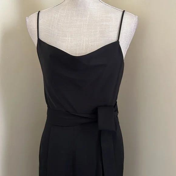 🆕 ANTONIO MELANI Black Jumpsuit with Sweetheart Neckline and Wide-Leg - Picture 5 of 17